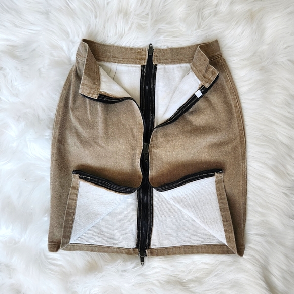 Vintage Zipper Denim Mini Skirt - Picture 6 of 8